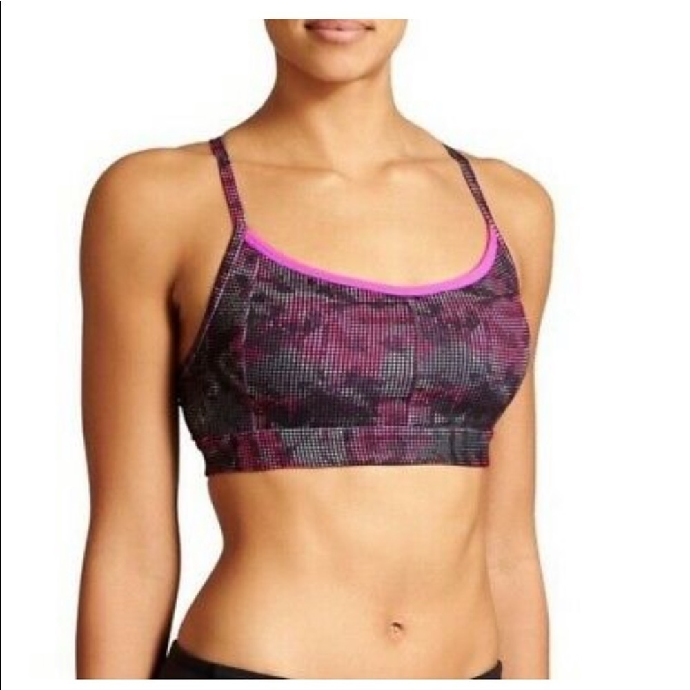 Athleta Dot Maze Comfort Zone Sports Bra Small